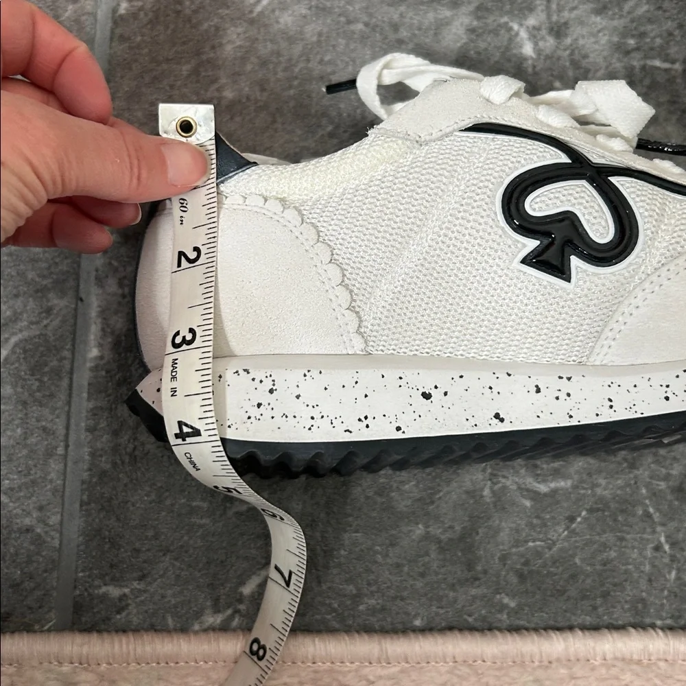 Kate Spade White and Black Brigitte Runner Tennis Shoe Size 7.5 B Retro Style - Picture 14 of 15